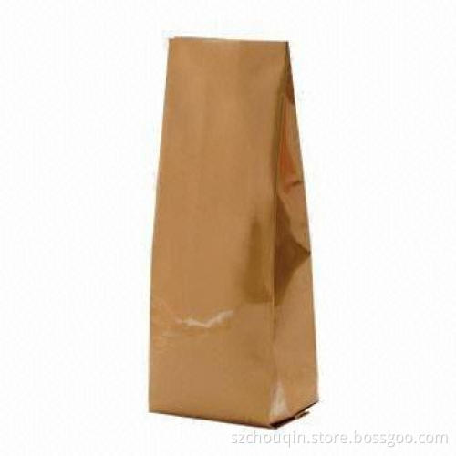 Colorful Standup Aluminum Foil Bag with Gusset and Flat Bottom, Tin Tie Wrap, Tear Notch